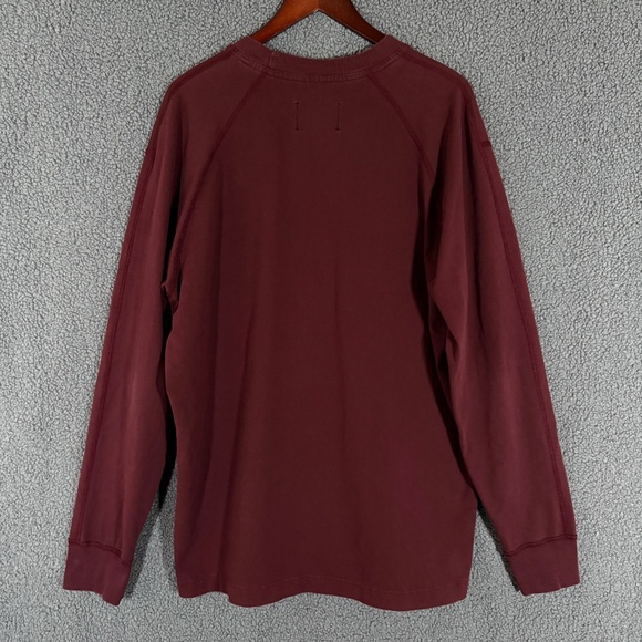 Reigning Champ Lightweight Cotton Crewneck Sweatshirt - Men's Size XL - Burgundy - Picture 3 of 7